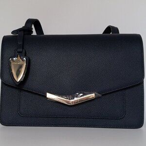 Times Arrow Leather Handbag Manhattan Midnight Lily Shoulder Bag NWT